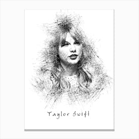 Taylor Swift Pencil Sketch Canvas Print