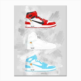 Nike Air Jordan 1 X Off White Canvas Print