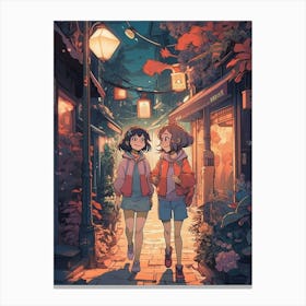 Lofi Girls 7 Canvas Print