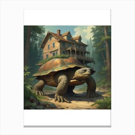 House On A Turtle Canvas Print