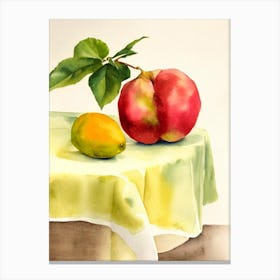 Cherimoya Italian Watercolour fruit Canvas Print