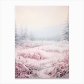 Dreamy Winter Painting Olympic National Park United States 1 Canvas Print