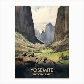 Yosemite National Park Vintage Travel Poster 6 Canvas Print