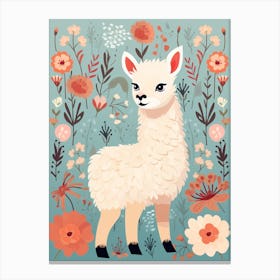Baby Animal Illustration  Alpaca 2 Canvas Print