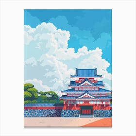 Kanazawa Castle Japan 1 Colourful Illustration Canvas Print