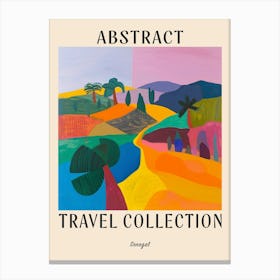 Abstract Travel Collection Poster Senegal 1 Canvas Print