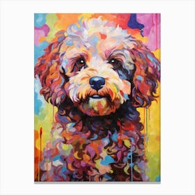 Cute Cavoodle Watercolor Portrait Canvas Print