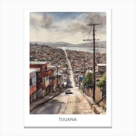 Tijuana Watercolor 2travel Poster Canvas Print