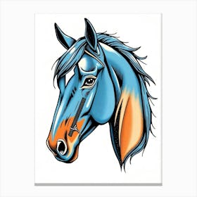 Creative Color Horse Head Canvas Print