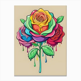 Colorful Roses Canvas Print