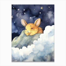 Baby Pika 2 Sleeping In The Clouds Canvas Print