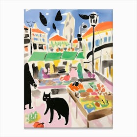 The Food Market In Sydney 3 Illustration Canvas Print