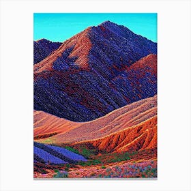 Death Valley National Park United States Of America Pointillism Canvas Print