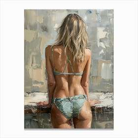 Woman In A Bikini 1 Canvas Print