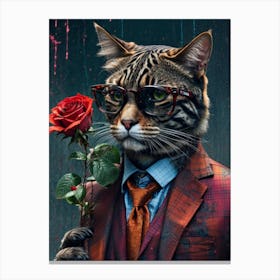 The brutal cat 3 Canvas Print