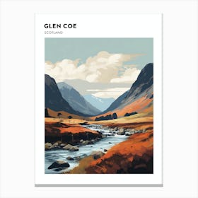 Glen Coe Scotland 4 Hiking Trail Landscape Poster Lienzo