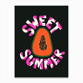 Sweet Summer Papaya Canvas Print