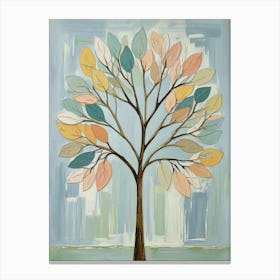 Tree Of Pastel Color 6 Canvas Print