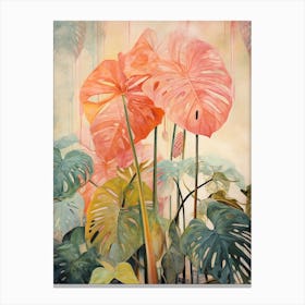 Tropical Plant Painting Philodendron 2 Canvas Print