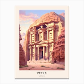 Petra Jordan Travel Poster Canvas Print