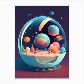 Planetarium Kawaii Kids Space Canvas Print