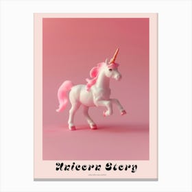 Toy Pastel Unicorn Galloping 2 Poster Canvas Print