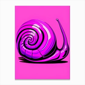 Full Body Snail Magenta 3 Pop Art Canvas Print