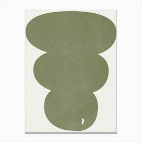 Green Paper Bio Minimalist Contemporary Canvas Print