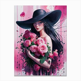 Pink Roses Canvas Print