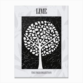 Lime Tree Simple Geometric Nature Stencil 2 Poster Canvas Print