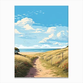 The Norfolk Coast Path England 3 Hiking Trail Landscape Canvas Print