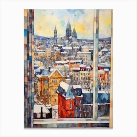 Winter Cityscape Moscow Russia Canvas Print