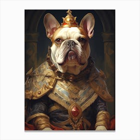 French Bulldog King Canvas Print