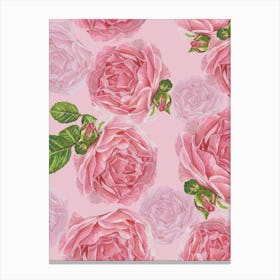 Beautiful Pink Roses Canvas Print
