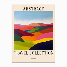 Abstract Travel Collection Poster Lesotho 3 Canvas Print