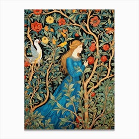 Lady In Blue Canvas Print