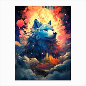 Wolf In The Sky 5 Canvas Print