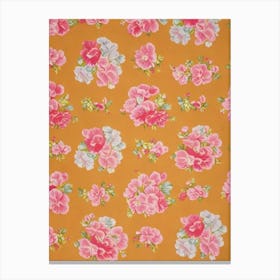 Sweet Pea Floral Print Retro Pattern 2 Flower Canvas Print