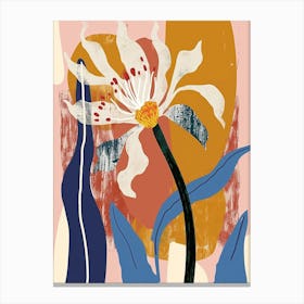 Colourful Flower Illustration Daisy 2 Canvas Print