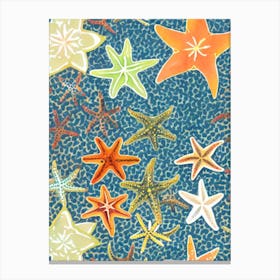 Sea Star (Starfish) Vintage Graphic Watercolour Canvas Print