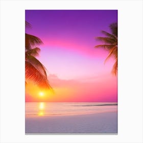 Sunset on a Tropical Beach 6 Canvas Print