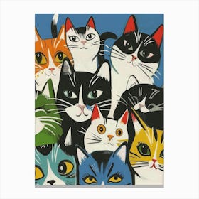 Group Of Cats 7 Canvas Print