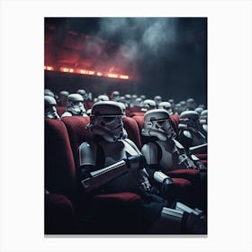 Star Wars Stormtroopers In The Cinema 1 Canvas Print
