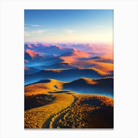 Sunrise In The Mountains 5 Canvas Print