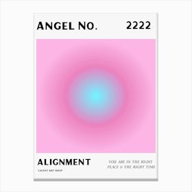 Angel Number 222 Alignment Canvas Print