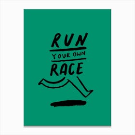 Positive Vibes Run Your Own Race Canvas Print