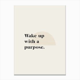 Purpose Black Canvas Print
