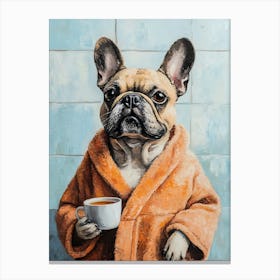 Leisure Frenchie Morning 3 Canvas Print