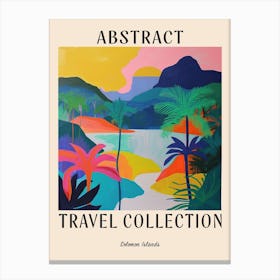 Abstract Travel Collection Poster Solomon Islands 3 Canvas Print