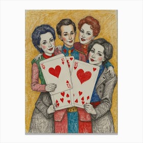 Four Playing Cards Canvas Print